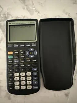 TI-83 PLUS GRAPHING CALCULATOR BLACK W/ COVER TEXAS INSTRUMENTS - WORKS