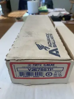 ADVANCE ENERGY SAVER SLIMLINE BALLAST V2E75STP 277V/60HZ F96T12
