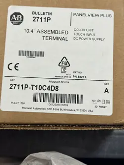 NEW ALLEN-BRADLEY 2711P-T10C4D8 PANELVIEW PLUS ASSEMBELED TERMINAL FREE DELIVERY