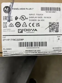 **NEW** AB 2711P-T19C22D9P ALLEN-BRADLEY PLUS 7 GRAPHIC TERMINAL 2711PT19C22D9P