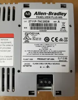 SURPLUS NEW NO BOX ALLEN BRADLEY 2711P-T6C20D8/A PANELVIEW PLUS 600 GRAPHIC