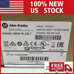 NEW ALLEN BRADLEY 2711P-T12W22A9P /A PANELVIEW PLUS 7 FREE SHIPPING