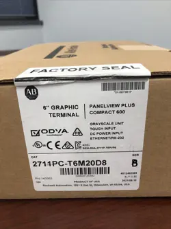 ALLEN BRADLEY 2711PC-T6M20D8 /B PANELVIEW PLUS 600. FACTORY SEALED NEW