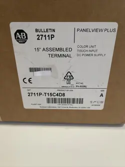 ALLEN-BRADLEY 2711P-T15C4D8 PANELVIEW PLUS 6 TERMINAL, 1500 MODEL TOUCH SCREEN