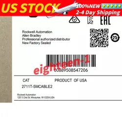 NEW SEALED ALLEN-BRADLEY FREE SHIPPING 2711T-5MCABLE2 PANEL VIEW