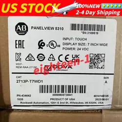 2713P-T7WD1 PANELVIEW 5310 TERMINAL NEW SEALED ALLEN BRADLEY FREE SHIPPING