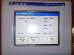 ALLEN-BRADLEY 2711P-T6C20D8 PANELVIEW PLUS 6 600 COLOR TOUCH 