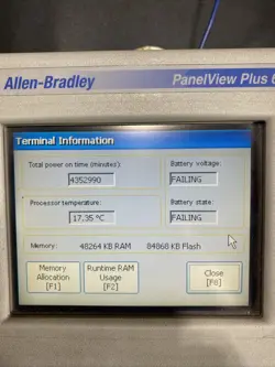 ALLEN BRADLEY 2711P-T6C5D  SER D PANELVIEW PLUS 600 TOUCH PANEL USED