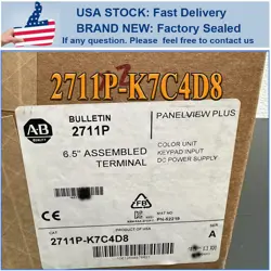 AB NEW 2711P-K7C4D8 ALLEN BRADLEY PANELVIEW PLUS 6 2711P-K7C4D8 FREE SHIP