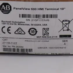 SER/A 2711R-T10T PANELVIEW 800 10-INCH HMI TERMINAL FAST SHIPPING ALLEN-BRADLEY