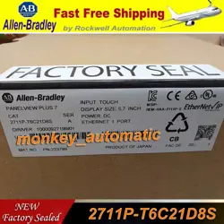 NEW 2711P-T6C21D8S ALLEN-BRADLEY PANELVIEW PLUS 7 GRAPHIC TERMINAL 2711PT6C21D8S