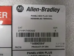 SEALED ALLEN-BRADLEY 2711P-T10C4A2 PANELVIEW PLUS 1000 TOUCH/COLOR TERMINAL NEW
