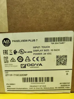 NEW SEALED ALLEN BRADLEY 2711P-T10C22D9P SERIES B PANELVIEW PLUS & 10.4