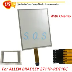 TOUCH SCREEN PANEL GLASS DIGITIZER & OVERLAY FILM FOR ALLEN BRADLEY 2711P-RDT10C