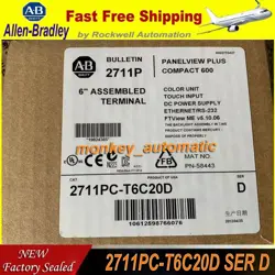 NEW ALLEN-BRADLEY 2711PC-T6C20D PANELVIEW PLUS 6 GRAPHIC TERMINAL 2711PC T6C20D