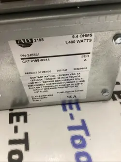 ALLEN BRADLEY 2198-R014 SHUNT RESISTOR KINETIX 5700 DRIVE 9.4 OHMS 1400 W J193S