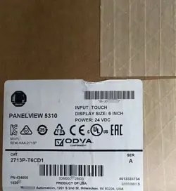 NEW ALLEN-BRADLEY 2713P-T6CD1 PANELVIEW 5310 6” GRAPHIC TERMINAL 2713PT6CD1
