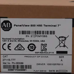 NEW ALLEN-BRADLEY 2711R-T7T PANELVIEW 800 7-INCH HMI TERMINAL PLC