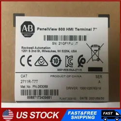 ALLEN-BRADLEY 2711R-T7T PANELVIEW 800 7-INCH HMI TERMINAL NEW AB 2711R T7T PANEL