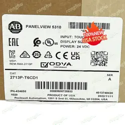 ALLEN BRADLEY 2713P-T6CD1 PANELVIEW 5310 6” GRAPHIC TERMINAL TOUCH SCREEN