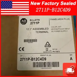 ALLEN BRADLEY  2711P-B12C4D9 SER A PANELVIEW PLUS 6 1250 KEY/TOUCH/ENET/RS232 US