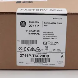 ALLEN BRADLEY 2711P-T6C20D8 PANELVIEW PLUS 600 6'' GRAPHIC TERMINAL 2711PT6C20D8
