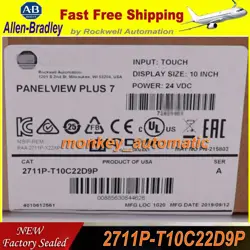 NEW AB 2711P-T10C22D9P SER A ALLEN-BRADLEY HMI PANELVIEW PLUS 7 GRAPHIC TERMINAL