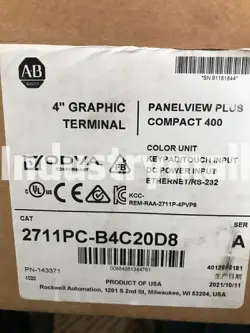 NEW ALLEN BRADLEY 2711PC-B4C20D8 PANELVIEW PLUS 400 FREE SHIPPING US