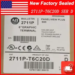 NEW ALLEN BRADLEY 2711PT6C20D PANELVIEW PLUS 600 GRAPHIC TERMINAL 2711P-T6C20D