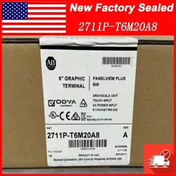 1PC FACTORY SEALED ALLEN-BRADLEY 2711P-T6M20A8 PANELVIEW PLUS 6