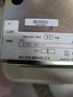 ALLEN BRADLEY 2705-P21J1 SERIES D **READ DESCRIPTION**