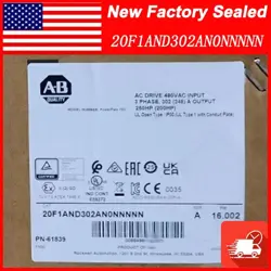 ALLEN BRADLEY 20F1AND302AN0NNNNN 250 HP 480V POWERFLEX 753 DRIVE VFD NEW