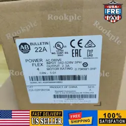 2022 NEW ALLEN BRADLEY 22A-D2P3N104 /A POWERFLEX 4 AC DRIVE 1HP SURPLUS SEALED