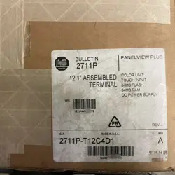 ALLEN BRADLEY 2711P-T12C4D1 /A PANELVIEW PL 1250 W/ 2711PT12C4D1