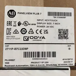 ALLEN BRADLEY 2711P-B7C22D9P HMI PANELVIEW PL 7 COLOR KEY TOUCH