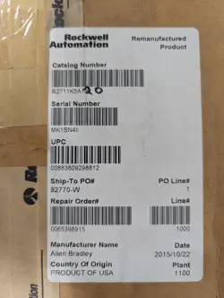 ALLEN BRADLEY 2711-K5A20 SER H FRN 4.48 PANELVIEW 550