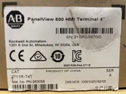 NEW OPEN BOX ALLEN BRADLEY 2711R-T4T PANELVIEW 800, 4 INCH HMI TERMINAL