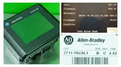 ALLEN BRADLEY 2711-T6C8L1 /B FRN-4.43 PANELVIEW 600 6