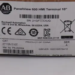 PANELVIEW 800 HMI COLOR TERMINAL 2711R-T10T SERIES A ALLEN BRADLEY NEW & SEALED 887172439674