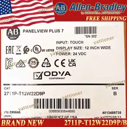 NEW SEALED ALLEN-BRADLEY AB 2711P-T12W22D9P/B PANELVIEW PLUS 7 COLOR TOUCH 12