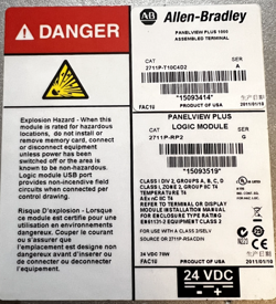 ALLEN BRADLEY 2711P-T10C4D2 SER A PANELVIEW PLUS 1000 TOUCHSCREEN COLOR