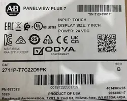 NEW ALLEN BRADLEY PANEL VIEW PLUS 7 HMI 2711P-T7C22D9PK FREE SHIPPING