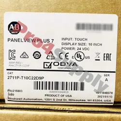 2020-2021 ALLEN-BRADLEY PANELVIEW PLUS 7 GRAPHIC TERMINAL 2711P-T10C22D9 P