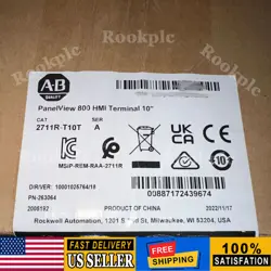 NEW FACTORY SEALED ALLEN BRADLEY 2711R-T10T / A PANELVIEW 800 HMI TERMINAL 10''
