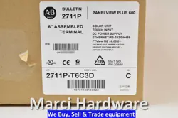 ALLEN BRADLEY 2711P-T6C3D SER C PANELVIEW PLUS 600 COLOR TOUCH SURPLUS 2711P-RN3