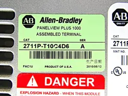 ALLEN-BRADLEY  2711P-T10C4D6 /A PANELVIEW PLUS 1000 2010- NEW AB