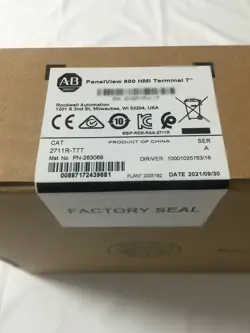 ALLEN-BRADLEY 2711R-T7T PANELVIEW 800 7-INCH HMI TERMINAL AB 2711R-T7T SURPLUS
