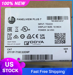 NEW ALLEN-BRADLEY 2711P-T10C22D9P HMI PANELVIEW PLUS 7 GRAPHIC T FREE SHIPPING