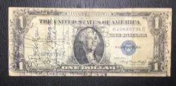 1935A $1 BLUE SILVER CERTIFICATE X8796 WW2 