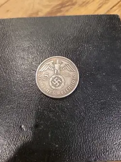 GERMANY 1939  5 MARK WW2 GERMAN SILVER COIN THIRD REICH  REICHSMARK 